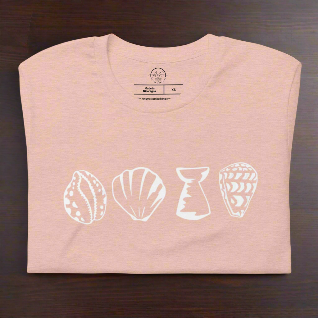 Shells & Latte Stone Block Print Tee