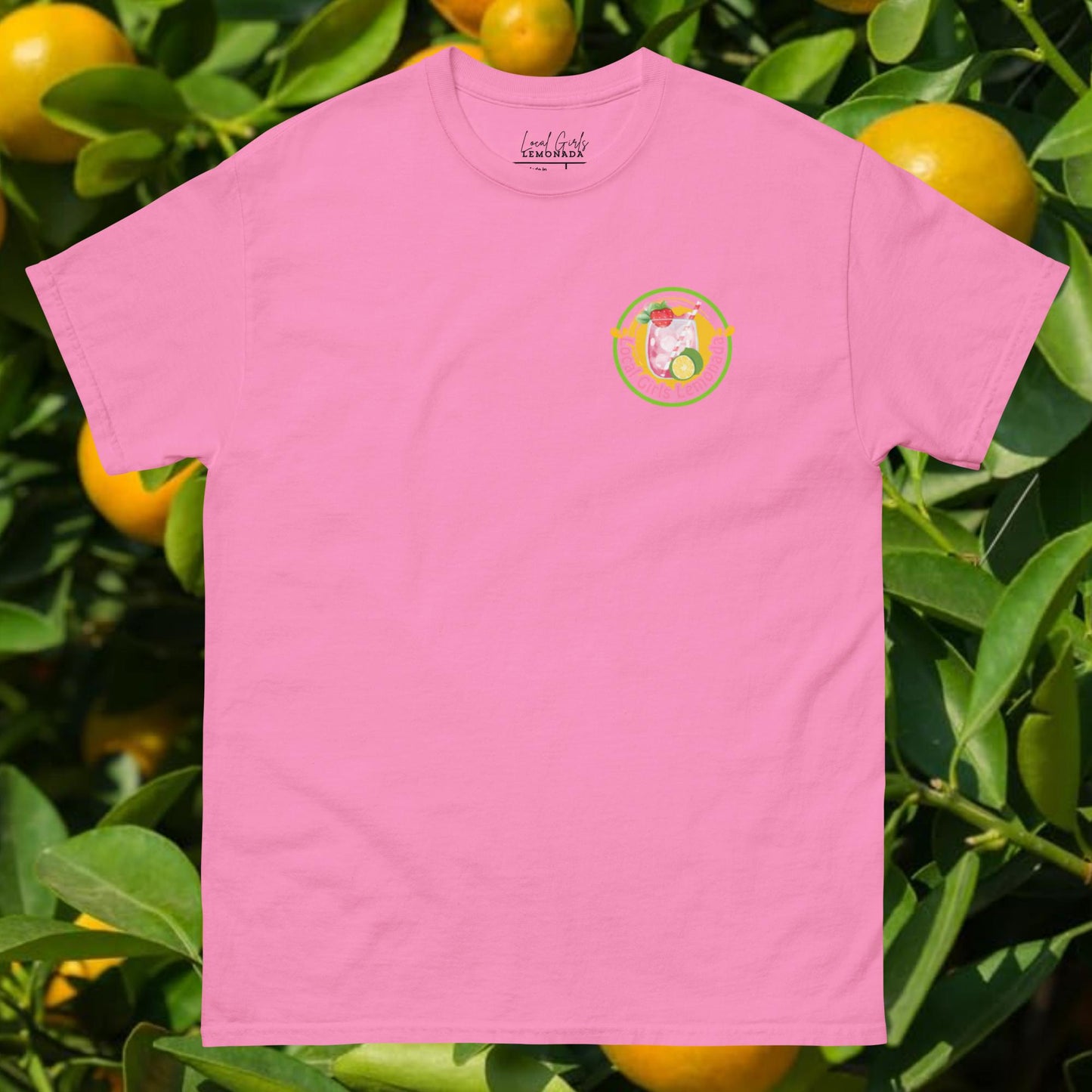 Local Girls Lemonada Left Color  Logo Tees (100% Organic Cotton)