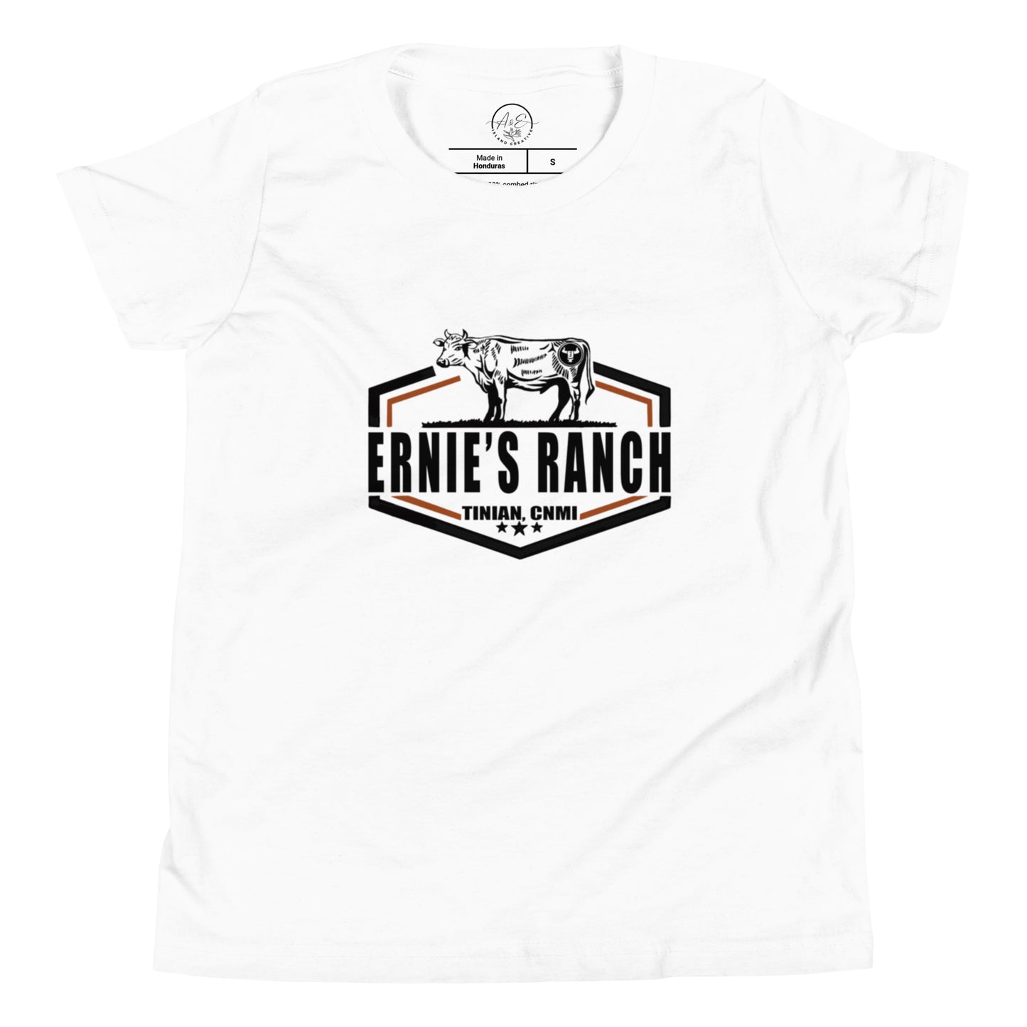 Ernie's Ranch Classic Light Tee- YOUTH (White or Sand)